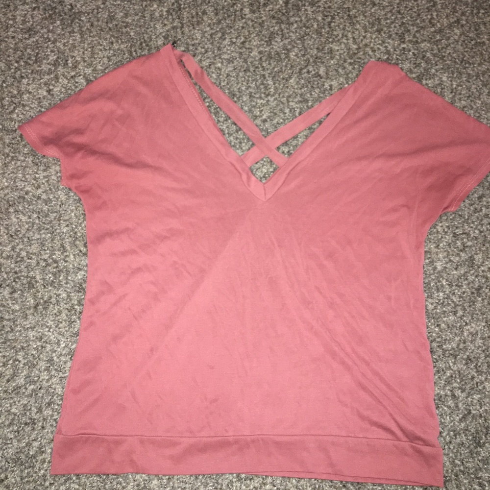 Forever 21 Dusty Rose Short Sleeve